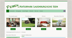 Desktop Screenshot of ferien-lauenburgische-seen.de